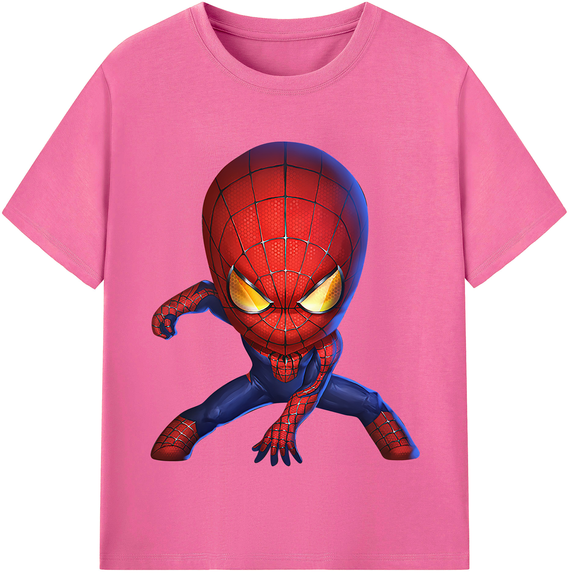 （画像用） Spider Man スパイダーマン レディースカジュアルプリントTシャツ（綿100％）